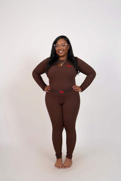 Chocolate Basic Legging Set