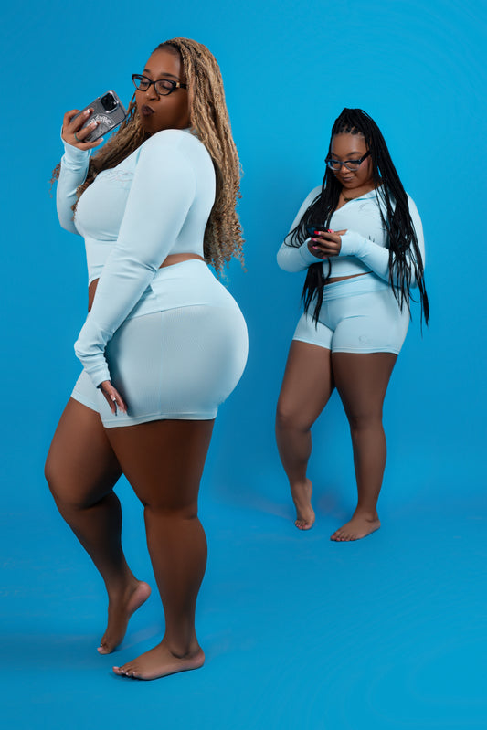 Soft Aura - Powder Blue Yoga Set